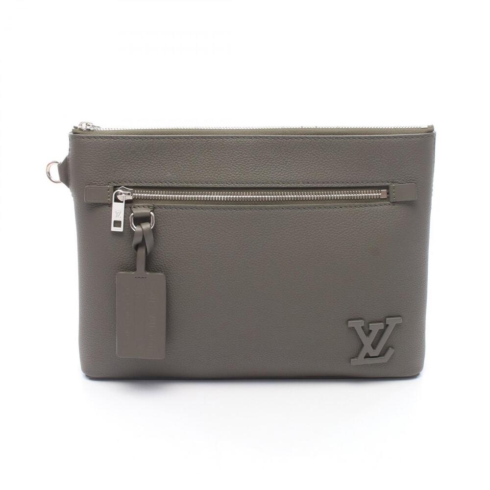 Louis Vuitton Takeoff LV Aerogram Shoulder Bag Leather Khaki Green